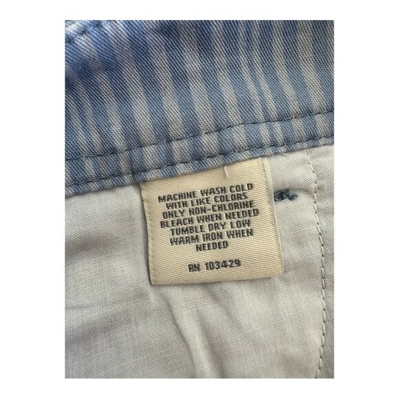 Style & Co Capri Pants Womens 16 Blue Striped Mid Rise Stretch Casual - Picture 4 of 5